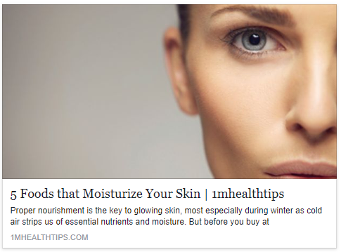 Moisturise Your Skin With Food…